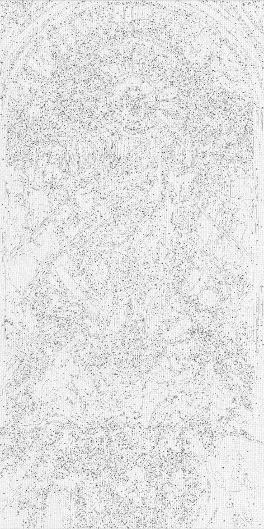 Számfestés kereten 40×80 cm Vallás LW 5111