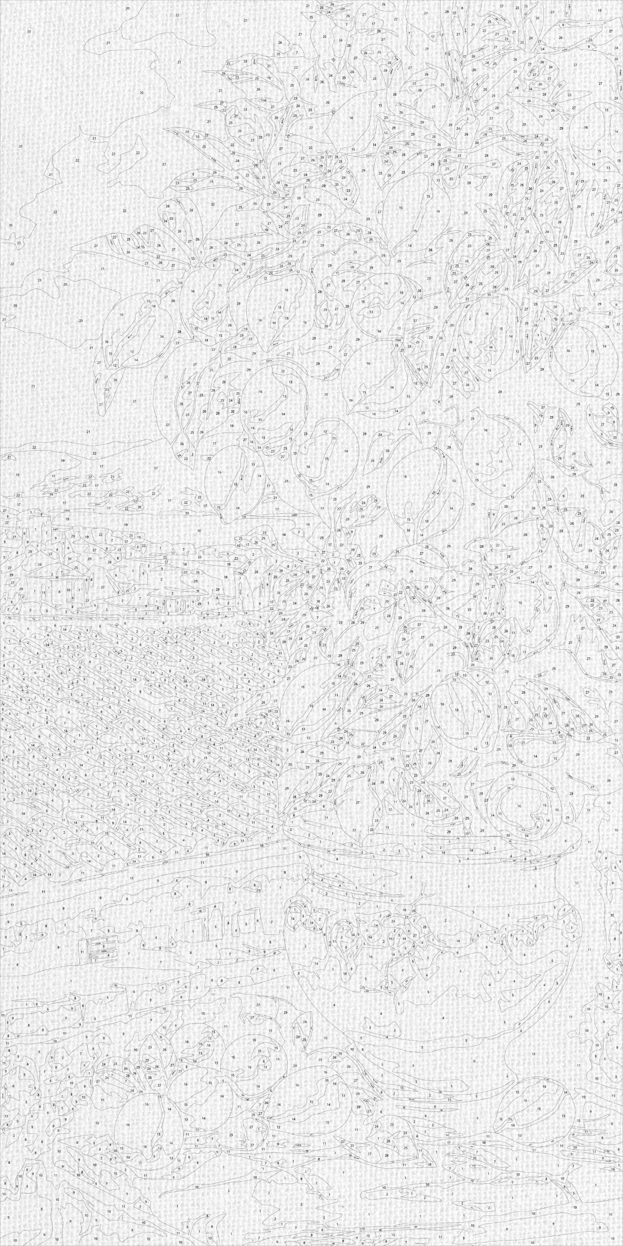 Számfestés kereten 40×80 cm Csendélet. Citrusfa (citrom) LW 5116