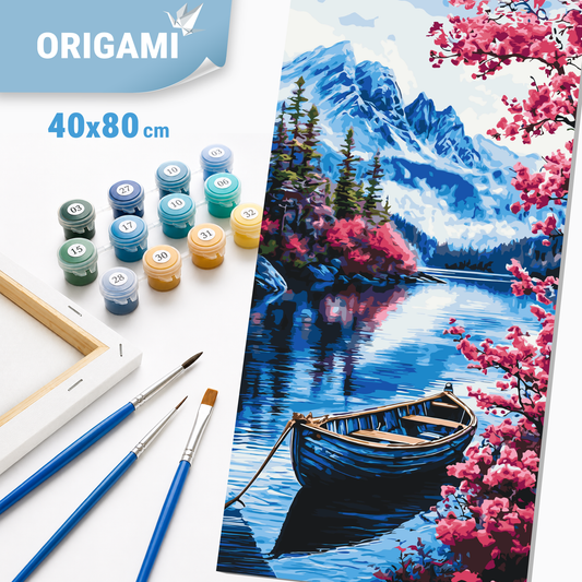 Számfestés kereten 40×80 cm cm – Alpesi reggel. Tájkép LW 5132