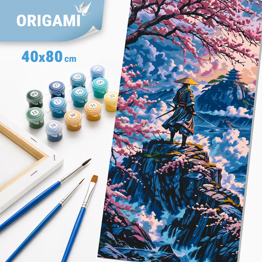 Számfestés kereten 40×80 cm cm – A szamuráj útja. Tájkép LW 5134
