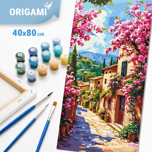 Paint by Numbers on a 40x80 cm frame - Alley in Tuscany - Landscape - LW 5135