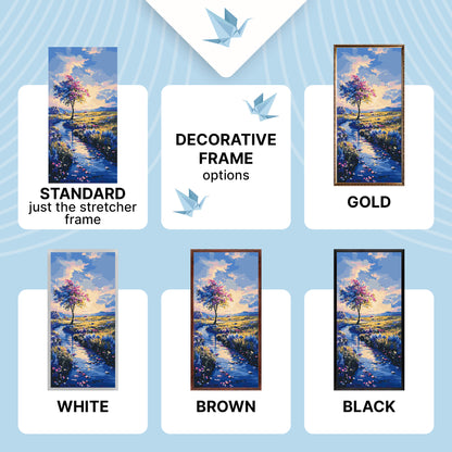 Számfestés kereten 40×80 cm – Úton az álom felé – Tájkép – LW 5137