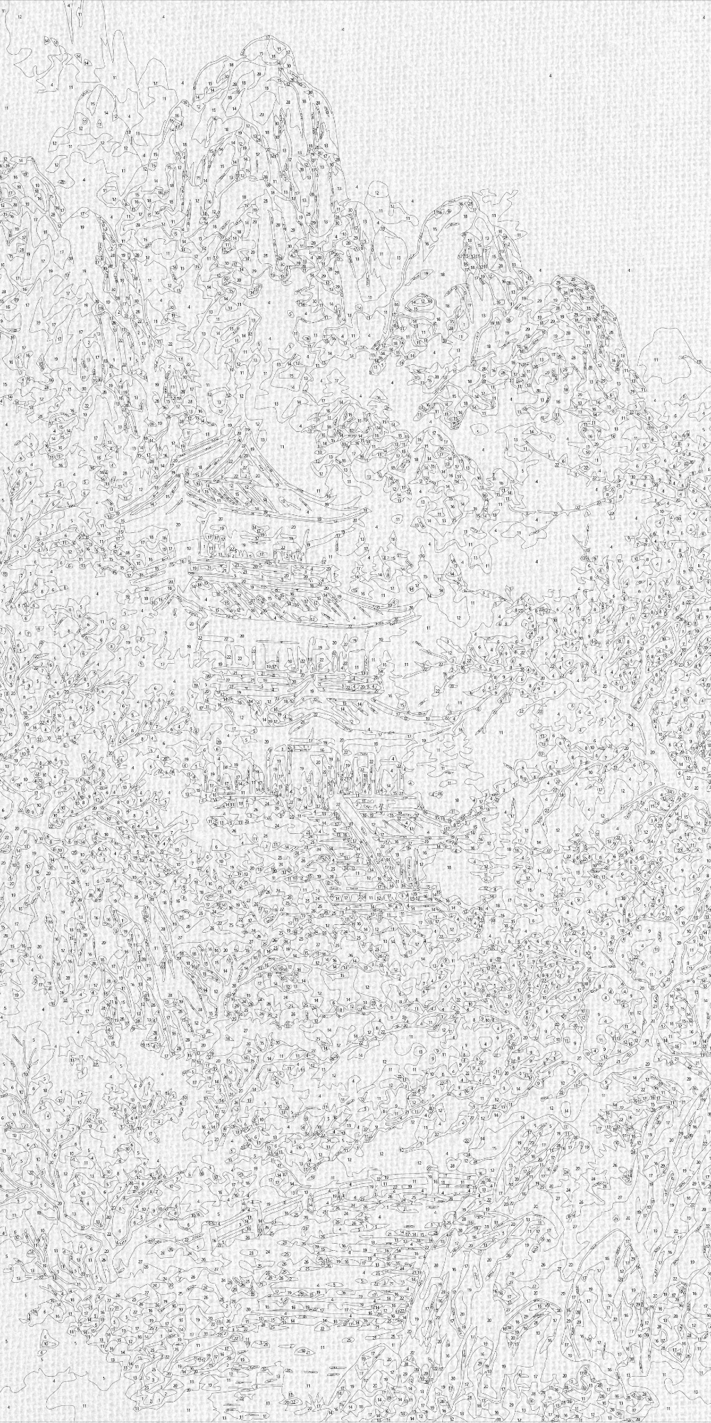 Számfestés kereten 40×80 cm – A Kelet harmóniája – Tájkép – LW 5138