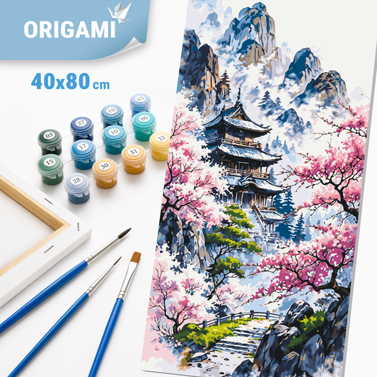 Paint by Numbers on a 40x80 cm frame - Harmony of the East - Landscape - LW 5138