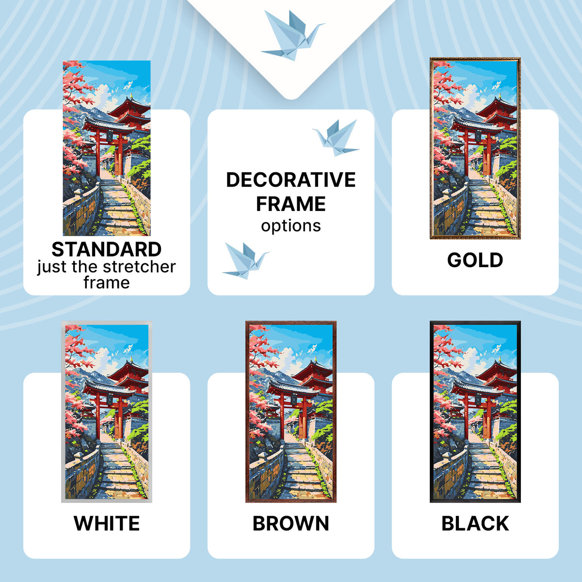 Számfestés kereten 40×80 cm – Japán tavasz – Tájkép – LW 5148