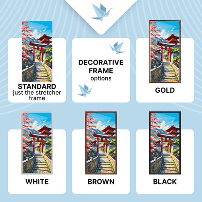 Számfestés kereten 40×80 cm – Japán tavasz – Tájkép – LW 5148