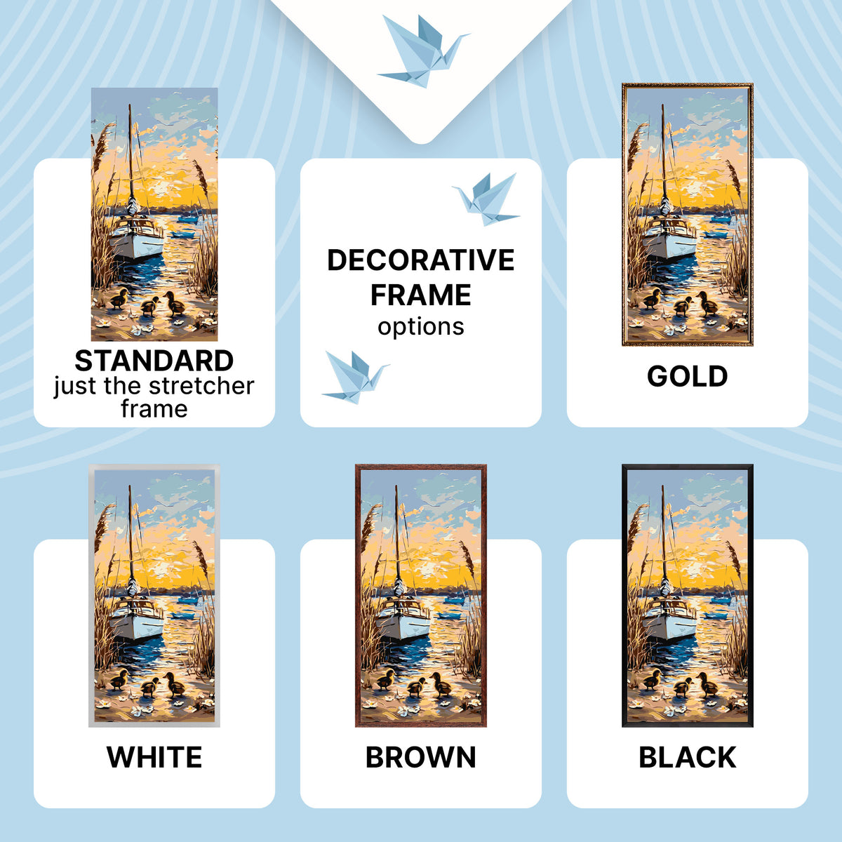 Számfestés kereten 40×80 cm – Nyári este – Tájkép/Állatok – LW 5150