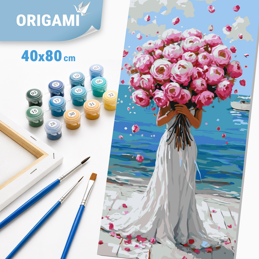 Számfestés kereten 40×80 cm cm – Rózsák ölelése. Emberek/Virágok LW 5152