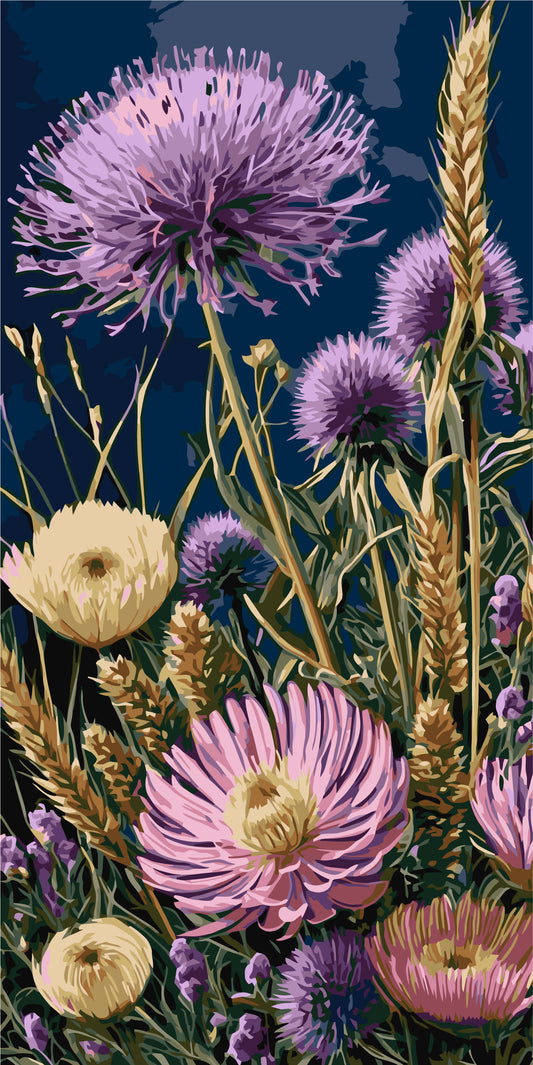 Számfestés kereten 40×80 cm Virágok LW 5164