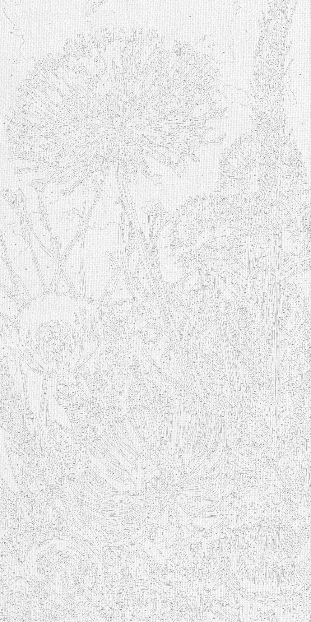 Számfestés kereten 40×80 cm Virágok LW 5164
