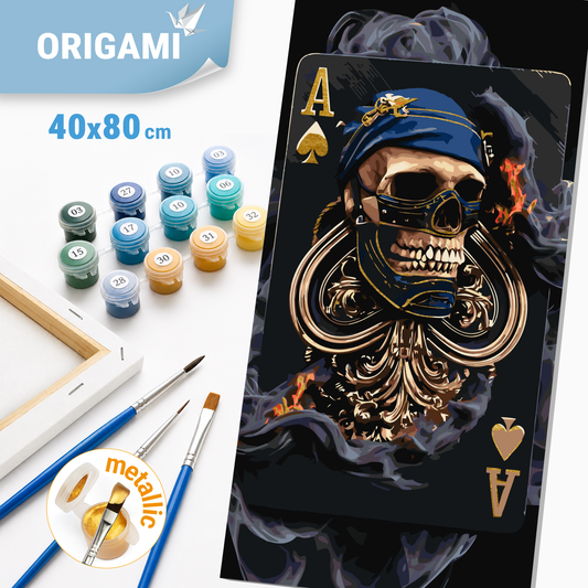 Számfestés kereten 40×80 cm – Az árnyak királya fémes színekkel LW 5170