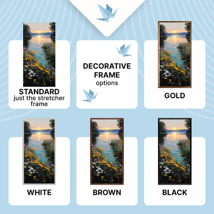 Számfestés kereten 40×80 cm – A természet nyári színei – Tájkép/Virágok – LW 5171