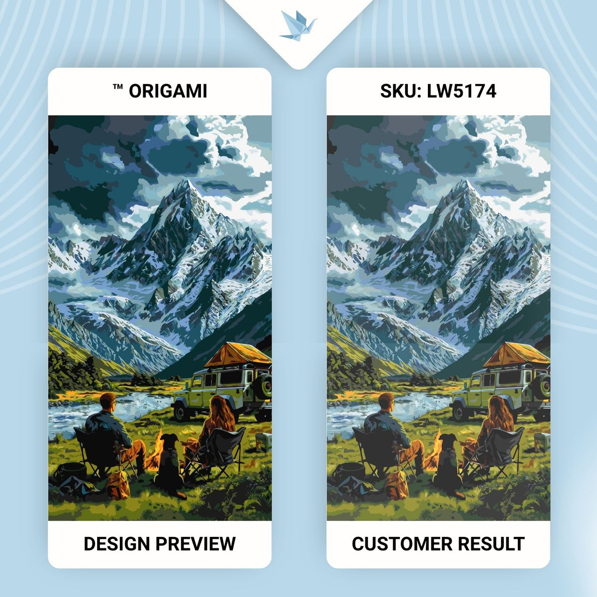 Számfestés kereten 40×80 cm – Úton az álom felé – Tájkép/Emberek – LW 5174