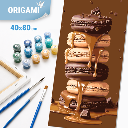 Paint by Numbers on a frame 40*80 cm Delicious Macarons LW 5176