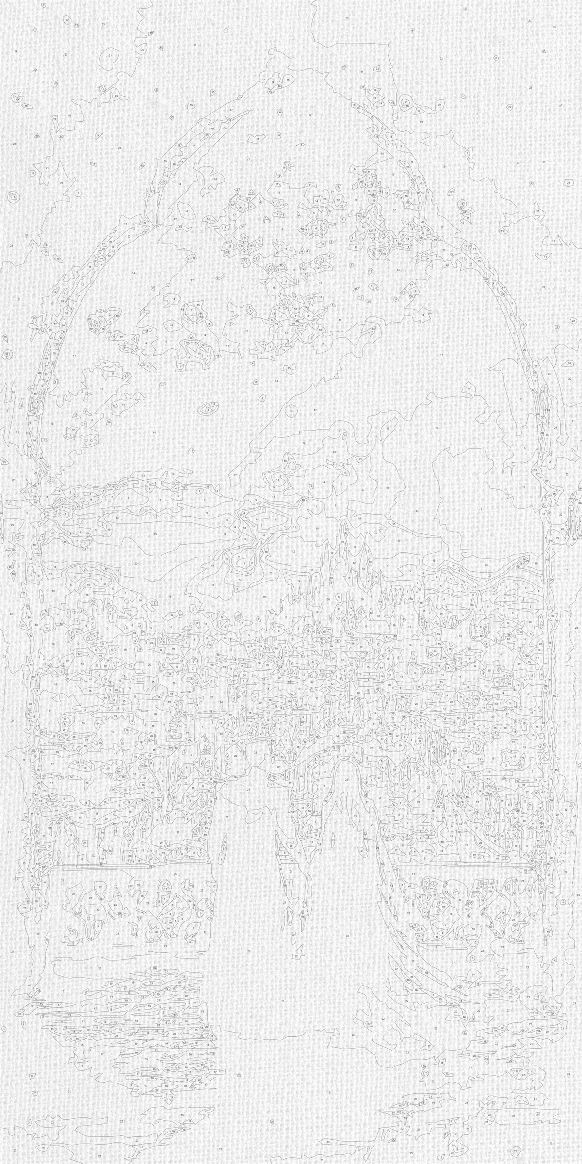 Számfestés kereten 40×80 cm – Romantika a csillagos ég alatt – Tájkép/Emberek – LW 5180