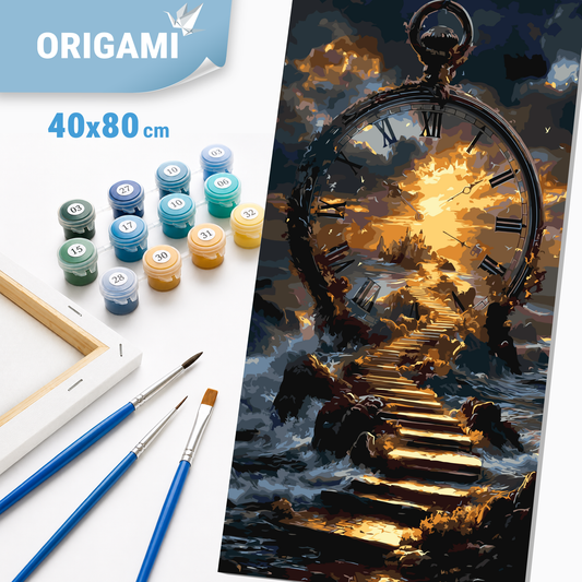 Paint by Numbers on a 40x80 cm frame - Road into the Sunset - Landscape - LW 5187