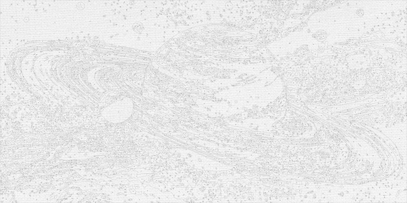 Maľovanie podľa čísel na ráme 40*80 cm - Žiara planét - Vesmír s metalickými farbami - LW 5188
