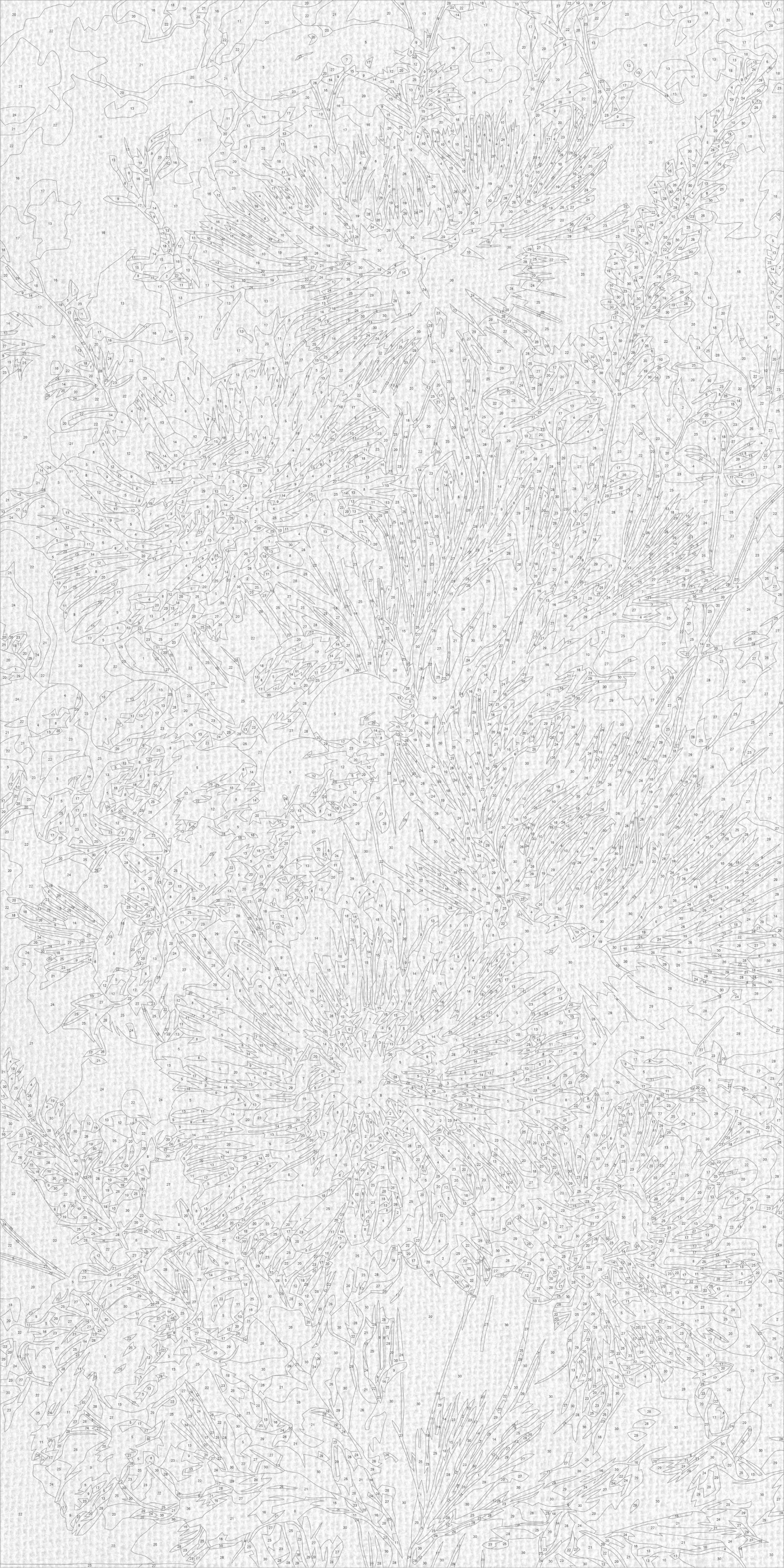 Maľovanie podľa čísel na ráme 40*80 cm - Poľná kytica - Kvety - LW 5195