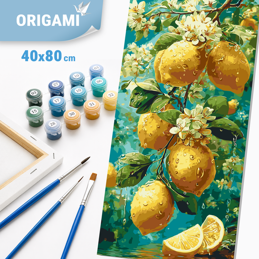 Számfestés kereten 40×80 cm cm – A citromkert virága. Csendélet LW 5198