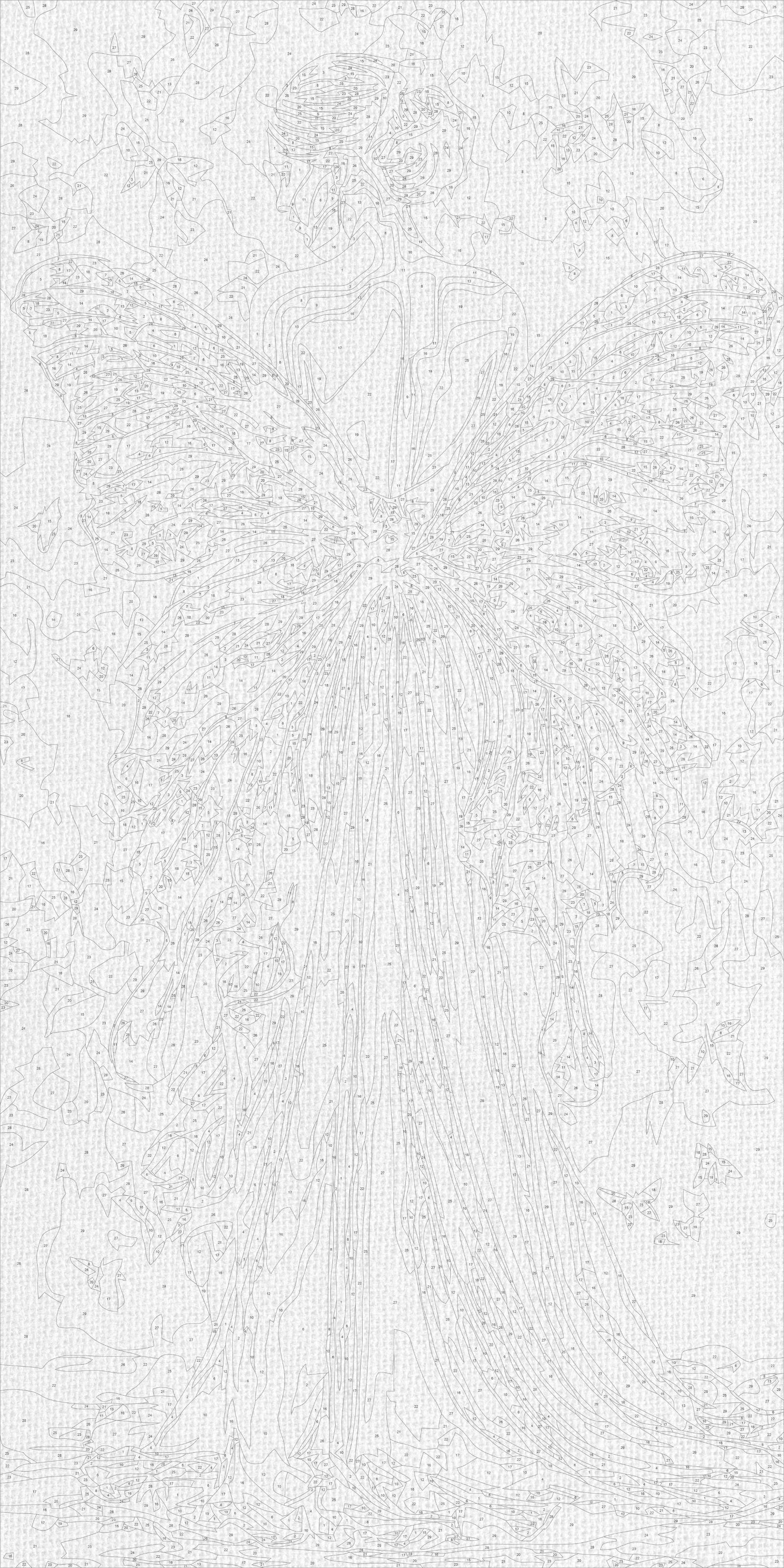Maľovanie podľa čísel na ráme 40*80 cm - Tieň motýľa - Ľudia - LW 5201