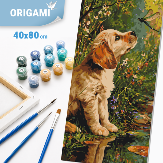 Számfestés kereten 40×80 cm cm – Kutyus és rovarok. Állatok LW 5204