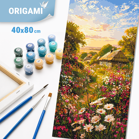 Számfestés kereten 40×80 cm cm – Út hazafelé. Tájkép LW 5205