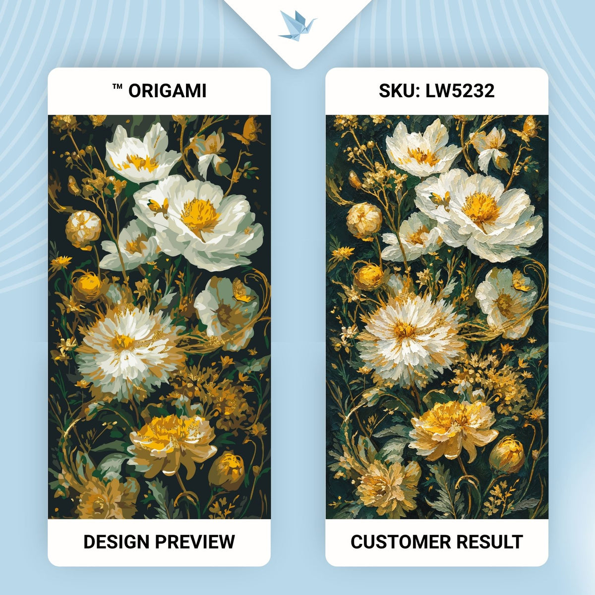 Számfestés kereten 40×80 cm – Bazsarózsák fémes festékekkel – Virágok – LW 5232