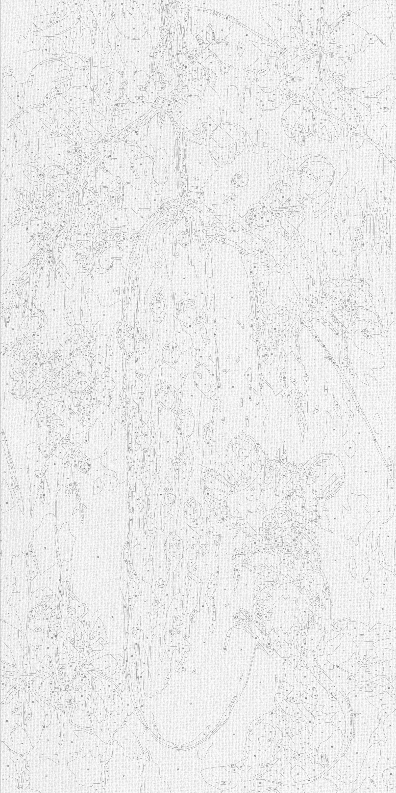 Maľovanie podľa čísel na ráme 40*80 cm - Pár myšiek s uhorkou - Zvieratá - LW 5244