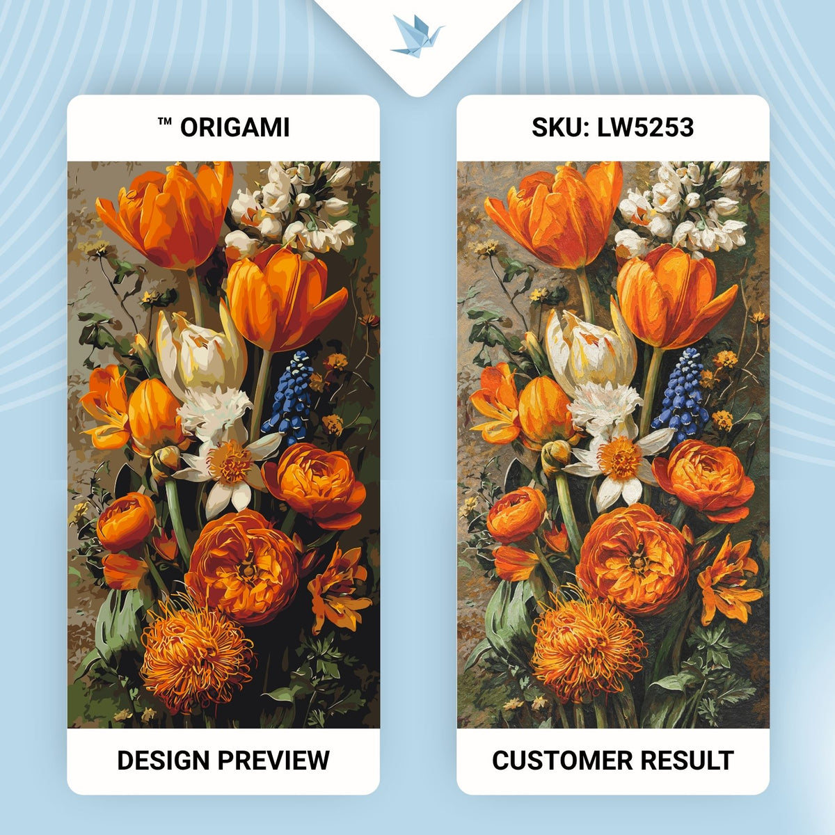 Számfestés kereten 40×80 cm – Tavaszi tulipánok – Virágok – LW 5253