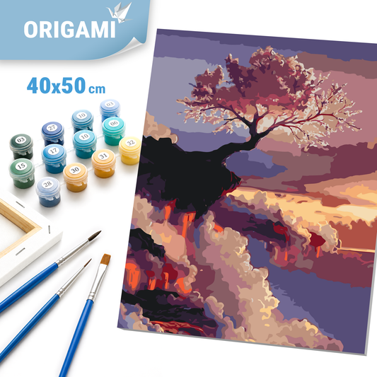 Számfestés kereten 40×50 cm cm – Sakura. Tájkép LW 727