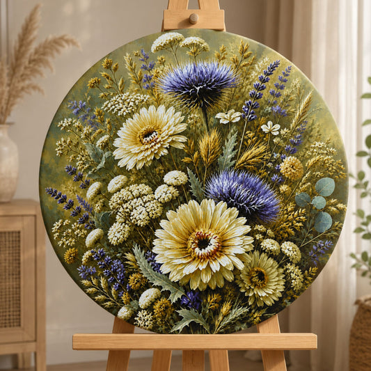 Okrúhle maľovanie podľa čísel Ø45 cm Kvety. Poľná kytica OR 2012