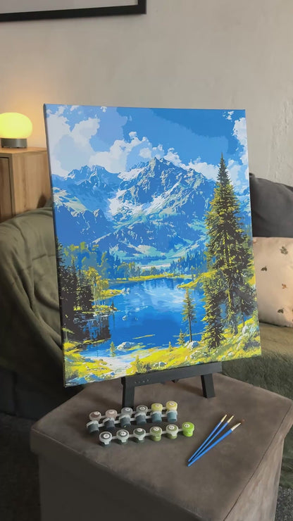 Számfestés kereten 40×50 cm tájkép – Hegyi nyugalom LW 30990
