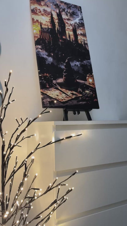 Számfestés kereten 40×80 cm. Roxfort varázslatos hangulata LW 5172